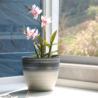Produits en gros, décorations pour la maison et le jardin, jardinières modernes, grands pots ronds en plastique pour plantes d'extérieur