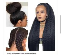 Extensiones de Cabello Humano con Cierre de Encaje HD, Cabello Camboyano de un Solo Donante, Tejido de Cabello, Extensiones con Clip, Peluca de Encaje