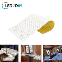 Feuille lumineuse LED flexible de haute qualité DC24V SMD2835 105/288/420 LED pour rétroéclairage paysager, découpable et dimmable