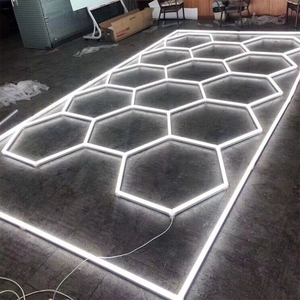 Vente Usine Lumière <span class=keywords><strong>LED</strong></span> Hexagonale en Grille Nid d'Abeille, Plafonniers <span class=keywords><strong>LED</strong></span> Modernes pour <span class=keywords><strong>Garage</strong></span> Atelier de Détailing Automobile - Product Image 1