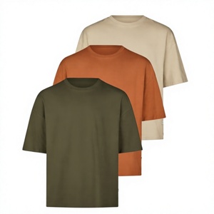 Camiseta de Hombre Oversize de Algodón 100% de 300Gsm, Cuello Redondo, Estilo Urbano, Corte Crop, en Blanco - Product Image 3