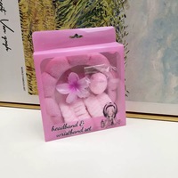 Set de Regalo de Diadema de Plástico Ecológica Cloud Fluffy Spa, Pulseras Antideslizantes, Esponja de Maquillaje, Accesorios para el Cabello y Cuidado de la Piel en Caja
