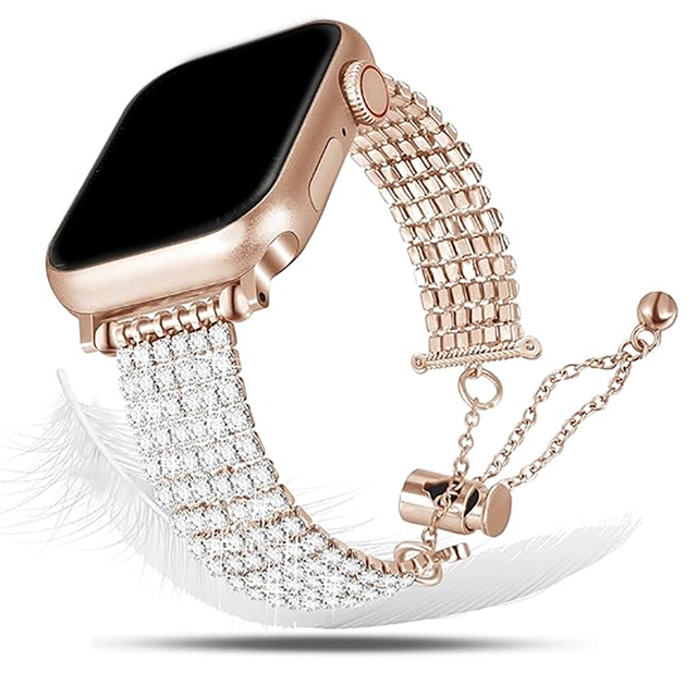 Luxury Stainless Steel Metal Slim Watch Strap Smart Watch Band for Apple Watch Series 42mm 46mm Bracelet