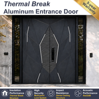 YOHOME Garantie 5 ans Design de Luxe Portes Doubles Extérieures de Sécurité pour Entrée de Maison et Villa