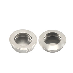 Stainless Steel Round Recessed <b>Concealed</b> Handle For Cabinet Drawer Minimalist Design Durable - Product Image 3
