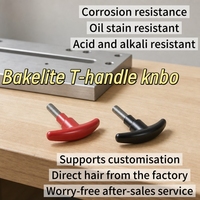 Boutons en T en bakélite M8 M10 M12 M16 avec poignée en acier inoxydable pour serrage manuel, idéaux pour le serrage de meubles et de poignées d'instruments