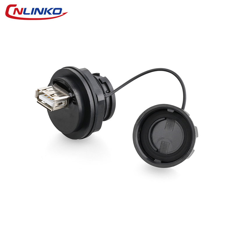 CNLINKO YU USB Two Point Snap Lock IP68 Waterproof Circular Connector With Pre Assembled Cable High Speed Data Transfer Assembly · image 3