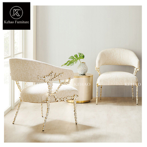 Chaises de salle à manger de style <span class=keywords><strong>scandinave</strong></span>, designers célèbres, chaises de salle à manger en velours <span class=keywords><strong>bleu</strong></span> avec accoudoirs - Product Image 5