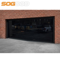 Porte de garage sectionnelle automatique en aluminium et verre à isolation thermique de haute qualité 9x7 16x7, design moderne et sécurisé