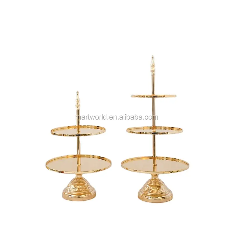 Metalen Beker Ronde Cake Dessert Stand Centerpieces Sokkel Bruiloft Decoraties Verjaardagsfeestje Bruids Douche Bar (Ronde Cake-022)