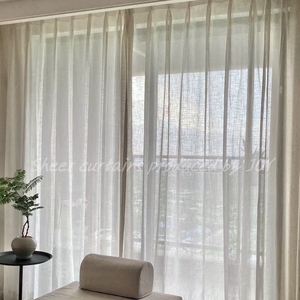Nuove <span class=keywords><strong>tende</strong></span> di lino a tinta unita personalizzate <span class=keywords><strong>per</strong></span> <span class=keywords><strong>soggiorno</strong></span> e camera da letto, <span class=keywords><strong>tende</strong></span> <span class=keywords><strong>trasparenti</strong></span> <span class=keywords><strong>per</strong></span> la casa - Product Image 2
