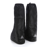 Genou Haute Résistant À L'eau Résistance À L'huile Antidérapant Moto Unisexe Réutilisable Élégant PVC Bottes De Pluie Chaussures Couverture Avec Fermeture Éclair