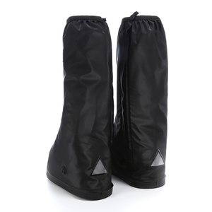 Botas de lluvia de PVC hasta la rodilla, resistentes al agua, antideslizantes, unisex, reutilizables, con estilo, cubierta de zapatos con cremallera - Product Image 3