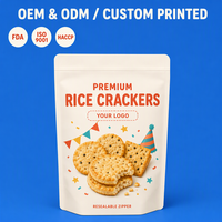 Sacs à craquelins personnalisés imprimés, sachets refermables de qualité alimentaire pour emballage de craquelins et snacks, idéaux pour les fêtes d'enfants, vente en gros