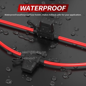 Giá đỡ cầu chì dòng điện 12AWG 12V, giá đỡ cầu chì dòng điện ATO/ATC 12 <span class=keywords><strong>Volt</strong></span> chống thấm nước 30 <span class=keywords><strong>Amp</strong></span>, loại lưỡi cầu chì trung bình dùng cho xe hơi, tàu thuyền - Product Image 2