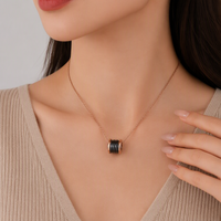 Collier chaîne à maillons en acier titane plaqué or 18 carats, bijoux minimalistes tendance pour femme, vente en gros, cadeau