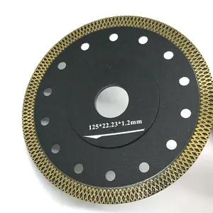 X turbo mesh Sintered stone dekton neolith gres porcelain ceramic tile free chipping copper base cutting disc diamond saw blade