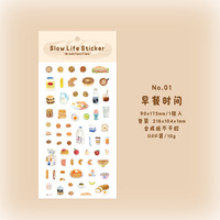 1 pz/pacco di adesivi piatti Slow Life serie di articoli di vita quotidiana a tema adesivi decorativi artigianali