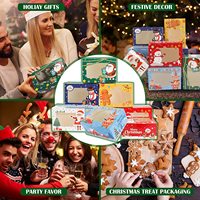Tomy — boîtes à biscuits de noël, 36 pièces, boîte-cadeau avec fenêtre pour pâtisserie, Cupcakes, bonbons et cadeaux de fête, 8.3x5.9x3.7 pouces