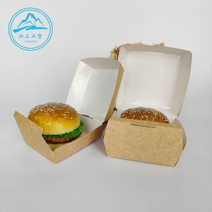 Fastfood <span class=keywords><strong>Burger</strong></span> En Frans Gebakken Kip Afhaalbak Wegwerp Aluminium Gecoate Aluminiumfolie Lunchdozen Papieren Dozen - Product Image 3