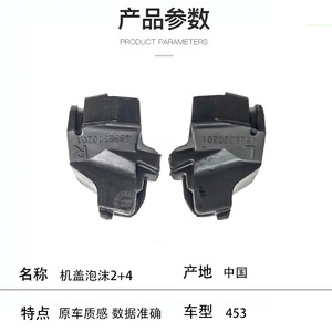 Smart <b>Hood</b> Foam 4538300201 Left Right Pair Black ABS Replacement Part For Smart 453 <b>Engine</b> <b>Hoods</b> - Product Image 2
