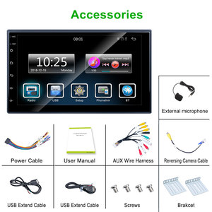 Autoradio Podofo 2 Din, Carplay, autoradio, stéréo de voiture, écran tactile HD 7'' 2.5D, autoradio BT USB FM avec micro - Product Image 6