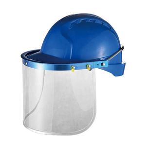 <span class=keywords><strong>Peinture</strong></span> scie à chaîne industrielle, <span class=keywords><strong>casque</strong></span> de sécurité bleu avec support en aluminium et visière transparente en Pvc - Product Image 1