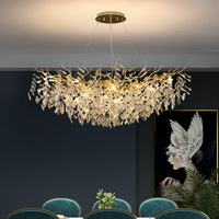 Lustre moderne et luxueux en cristal, nouveau luminaire pour salle à manger, chambre à coucher, cuisine, branches d'arbre, luminaires de plafond en cristal