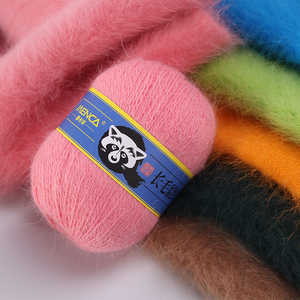 Hilo de Visón de Pelo Largo, Marca MENCA, 50% Hilo de Pelo de Conejo Angora, Hilos para Tejer a Mano para Mujer, Suéter, Bufanda, Invierno, Suave y Cálido - Product Image 1