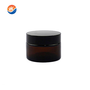<span class=keywords><strong>Set</strong></span> di Vasetti in Vetro Color Ambra per Cosmetici, Vuoti, con Tappo a Vite e Serigrafia - Product Image 4