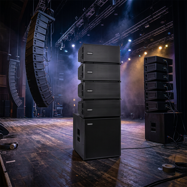 VAMAV Bocinas VXT 206 Double 6.5-inch 2-way Altavoces Line Array Loudspeaker 400W RMS Powered Speakers Professional Stage System