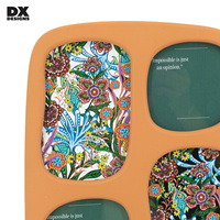Diseños DX, plato de cuatro colores, superficie lisa, MDF, marco de fotos con características de madera moderno, adecuado para sala de estar y dormitorio