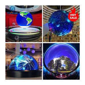 定制落地半曲线球形Led显示屏尺寸Led球形屏幕广告球形视频球屏 - Product Image 6