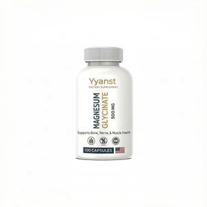 Cápsulas de magnesio de marca privada de alta calidad, fáciles de digerir, que favorecen la función muscular, la salud ósea y mejoran la calidad del sueño. - Product Image 1