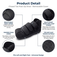 Chaussure post-opératoire à bout fermé CE ISO, protège les orteils des blessures et des infections, espace supplémentaire pour pied blessé, correction de hallux valgus, ODM OEM