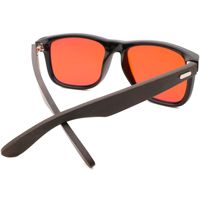 QSKY 3029 Monture de lunettes rétro rectangulaire en bois de bambou pour favoriser le sommeil, verres 99% anti-lumière bleue rouge-orange pour ordinateur et jeux, optique