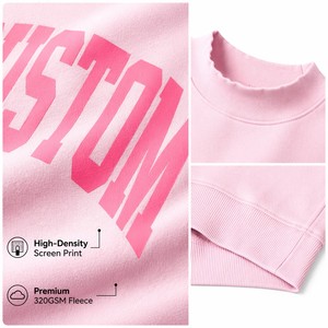 <span class=keywords><strong>Felpa</strong></span> <span class=keywords><strong>da</strong></span> <span class=keywords><strong>Donna</strong></span> Personalizzata OEM Reversibile, Pullover di Alta Qualità con Patch a Pois Ricamata, Collo Alto, Oversize - Product Image 3