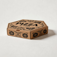 Boîtes à pizza personnalisées avec logo imprimé en feuille d'or, boîte d'expédition en carton blanc, finition mate, emballage cadeau