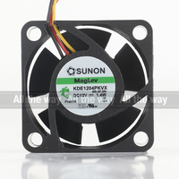 Kipas Pendingin Sunon 5V 24V 48V DC 12V 1.4W AC EC 4020 40X40X20MM 4CM Senyap Switch Server Bearing 3-kabel KDE1204PKVX(AF)