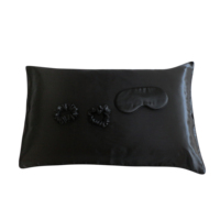 Nouvelle mode OEM Luxe Douceur et fraîcheur Couleur unie Teinte unie 16 19 22 MM 100% Soie de mûrier pure Ensemble de taies d'oreiller