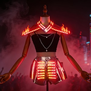 Capa y Pantalones Cortos LED Futuristas con Luces, Disfraz Rave con Control Remoto y Cambio de Color para Discoteca y Festival - Product Image 2