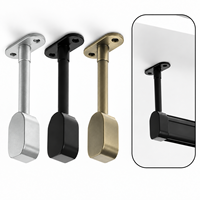 Support de tringle de penderie moderne en alliage aluminium-zinc durable, fixation supérieure pour armoire, support de rail de penderie, sécurité pour salon et école