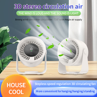 Nouveau ventilateur de bureau portable et réglable 2026, rechargeable avec batterie 3600 mAh, idéal pour la voiture, l'extérieur et le bureau