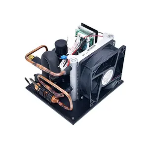 Mini refrigerador, 12v 24v mini unidade de resfriamento condensador com compressor de refrigeração miniatura