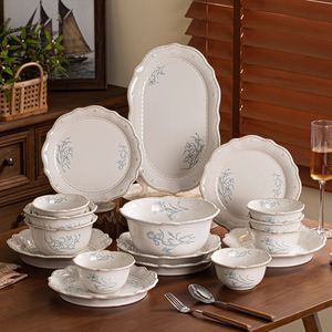 Quality Choice Porcelain <b>Dinnerware</b> Sets Vintage Style Wholesale Ceramic Tableware Dishwasher Safe Eco-Friendly Portable - Product Image 4