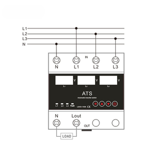 Interruptor de Transferencia Automática, Fuente de Alimentación de Conversión de Tres Vías, Protector de Sobretensión, Subtensión y Sobrecorriente ATS con 3 Pantallas - Product Image 5
