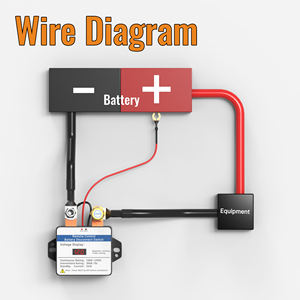 240A 12VDC Магнитное реле с фиксацией, дистанционное отключение батареи, реле управления питанием со светодиодным цифровым дисплеем - Product Image 5