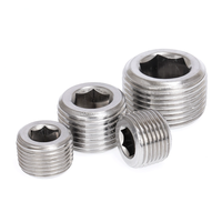Haute précision SS SUS acier inoxydable 304 316 prise hexagonale NPT PT G M 1/16 "vis de verrouillage à six pans creux filetés bouchons de tuyau d'huile
