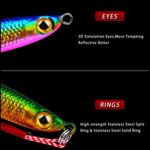 เหยื่อปลอมแบบสปูนสำหรับตกปลาในน้ำจืดและน้ำเค็ม ใช้ได้กับปลาบาส ปลาวาลีย์  สำหรับการตกปลาแบบตีเหยื่อ ตกปลาแบบทรอลลิ่ง ตกปลาแบบจิ๊กกิ้ง  วัสดุโลหะและพลาสติก - Product Image 6