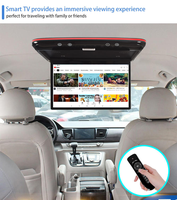Moniteur de plafond de voiture 14 pouces 1920*1080, moniteur Android, Smart TV, Android 12, lecteur multimédia vidéo, moniteur rabattable